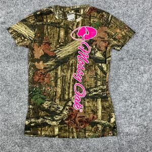 Paramount T-Shirt Womens XL Camo Pink Logo Graphic Outdoor Fitted Tee